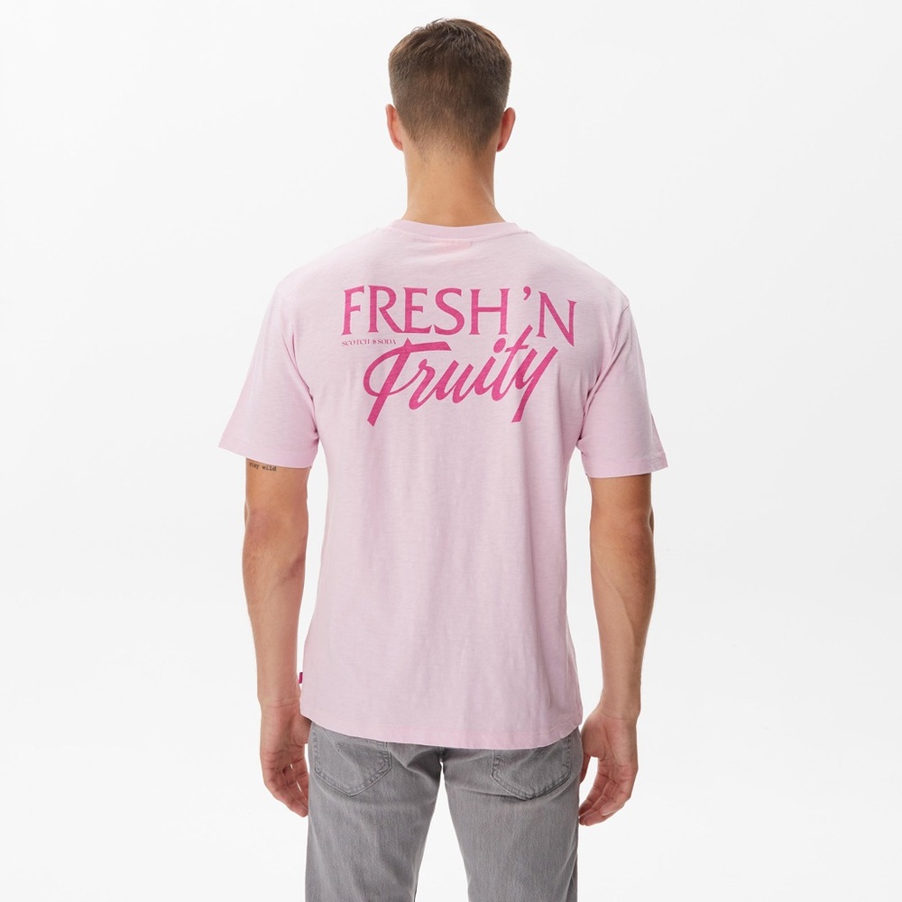 Scotch & Soda Fresh‎ N Fruity Pink Graphic T-Shirt Mens Medium